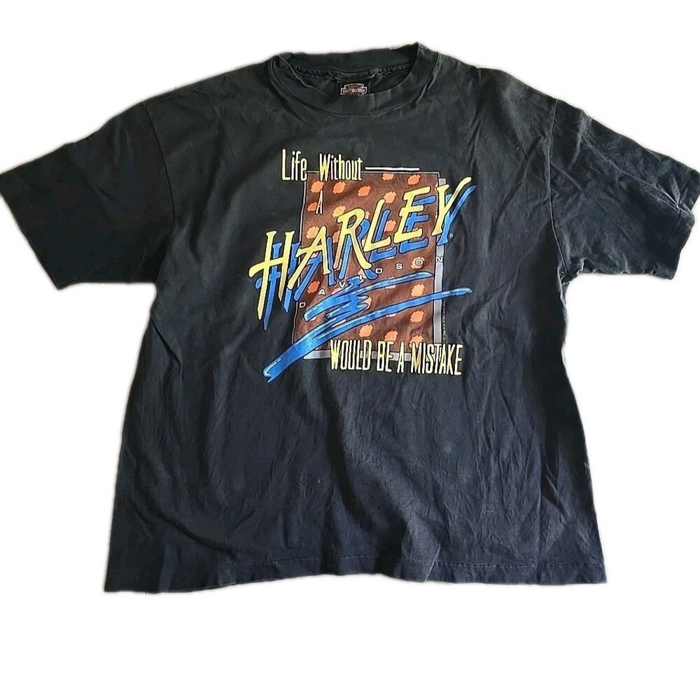 90s 1990 Life Without Harley T Shirt Eagle Bridgewater England Mens XL Single St